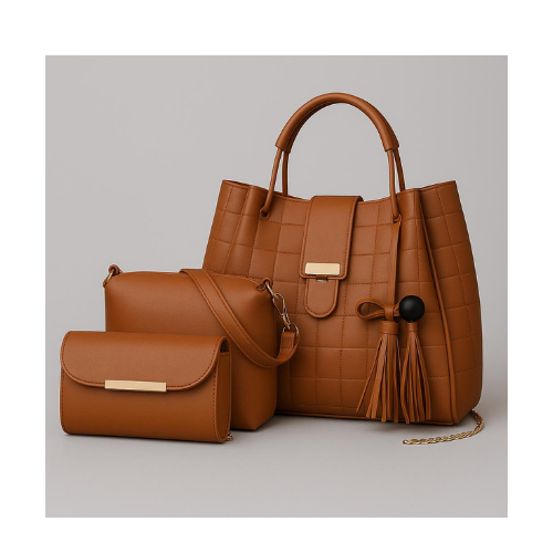 Brown Qualitied  HnadBag Set