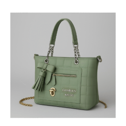 Elegant Green Leather Handbag