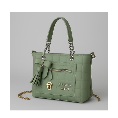 Elegant Green Leather Handbag