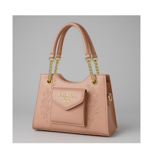 Elegant Blush Floral Handbag